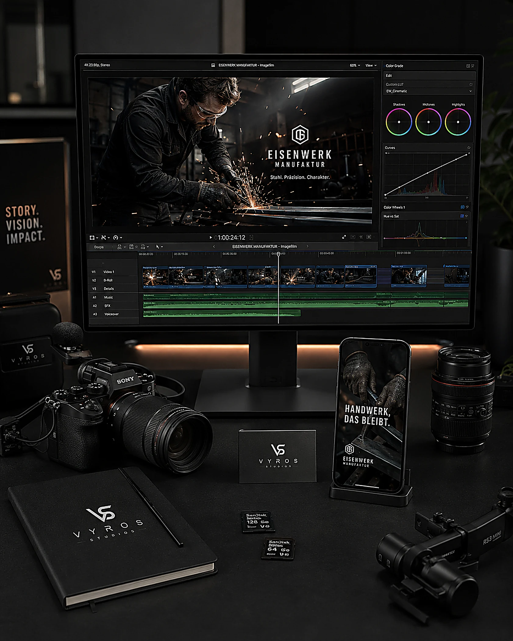 Eisenwerk Manufaktur Videography Konzeptstudie von Vyros Studios
